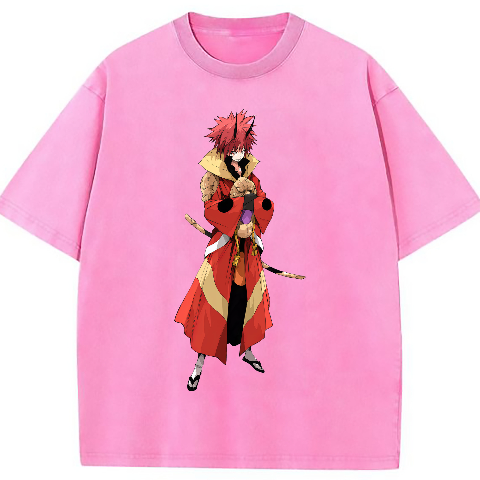 （画像用） 転スラ Regarding Reincarnated to Slime 綿100% ヴィンテージ風 半袖Tシャツ（フロントプリント）